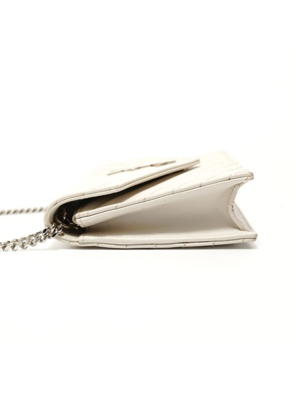Saint Laurent Yves Shoulder Bag Cassandra Silver - Picture 3 of 10